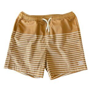 RYLEE + CRU Gold Stripe Board Shorts Boys 8-9 Striped Swim Shorts Swim Trunks